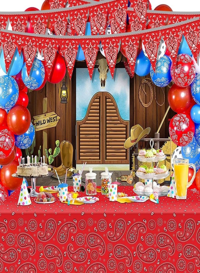 Hysilla 49ft Western Birthday Decorations Pennant Flag Banner Theme Triangle Flags Banner for Party - Image 5
